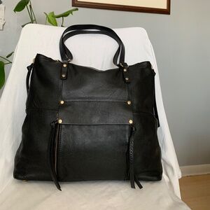 KOBA XL Soft Calfskin Leather Black Tote Bag – Premium & Timeless.